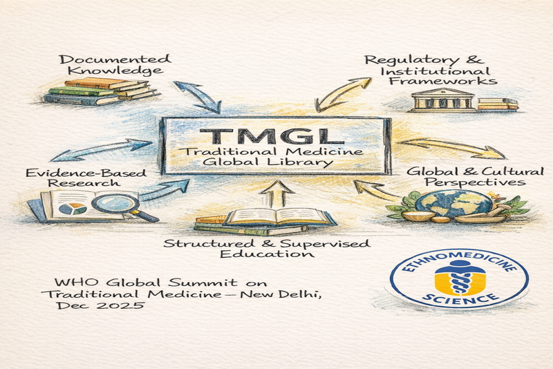Illustration de la Global Traditional Medicine Library dédiée à la médecine traditionnelle et intégrative